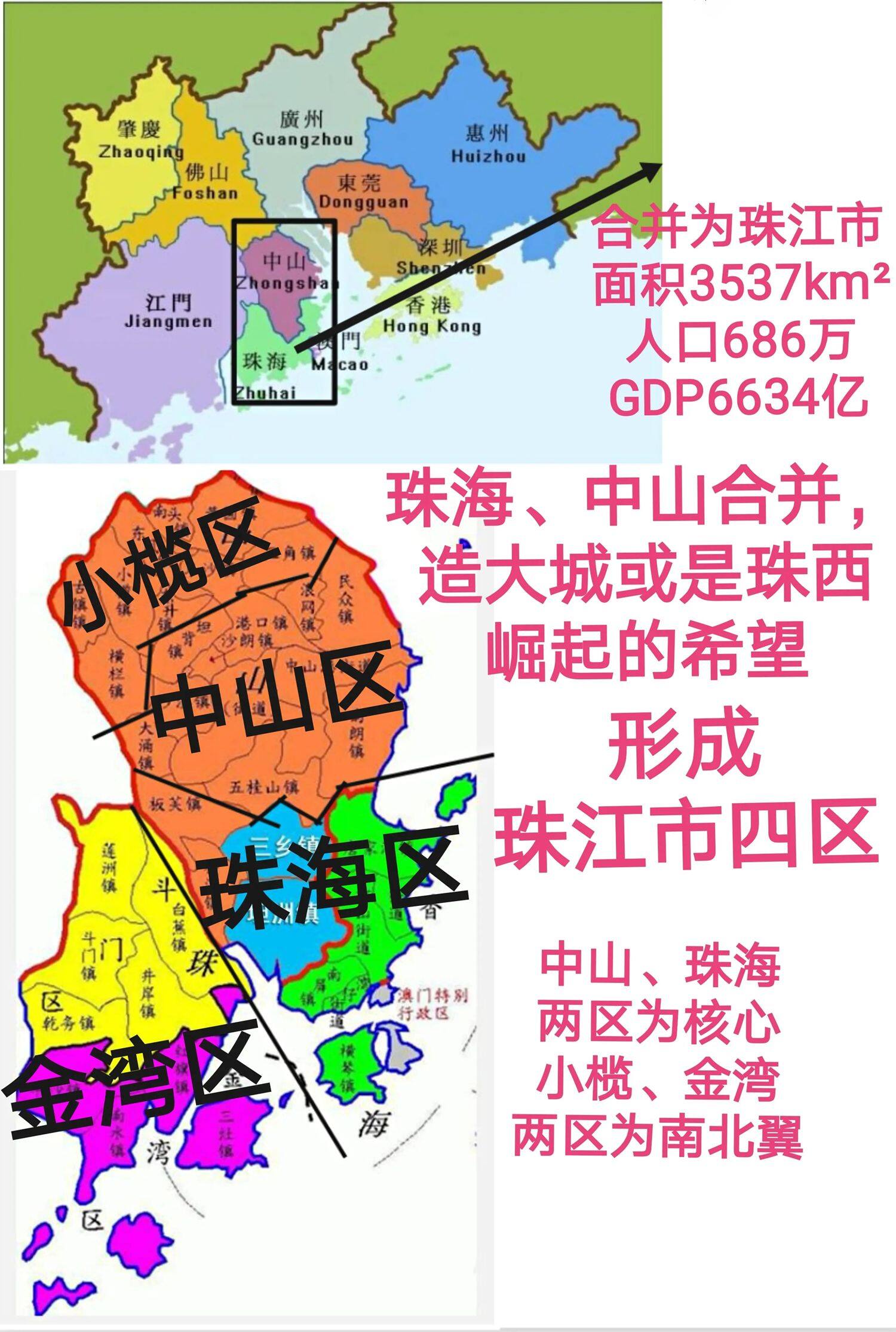 中山珠海交界地图图片